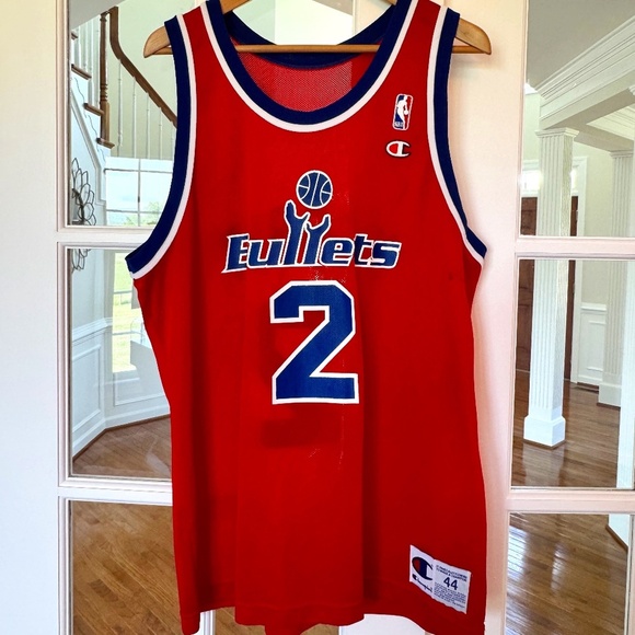 1994-1997 Washington Bullets - Chris Webber #2 - Vintage NBA Jersey (Size 44) - Picture 1 of 3